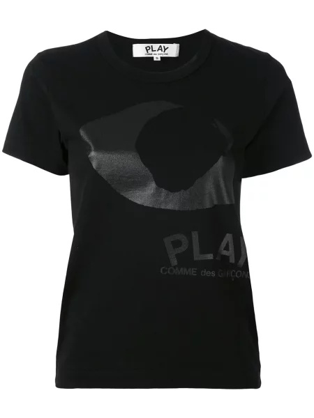 Tričko Comme Des Garçons Play s potiskem černé