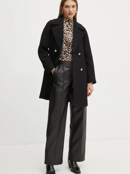 Пальто з домішкою вовни Morgan GITI перехідне GITI чорний