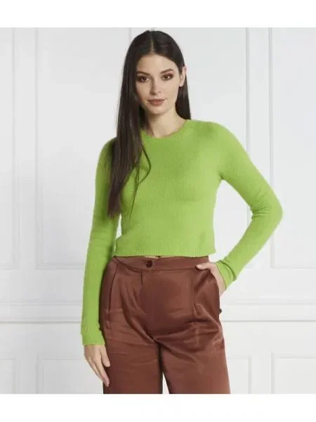 MAX&Co. Pulover | Cropped Fit cu adaos de lână verde