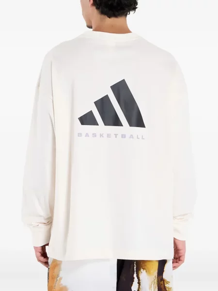 Бягане тениска Adidas с леопардов принт от джърси черно