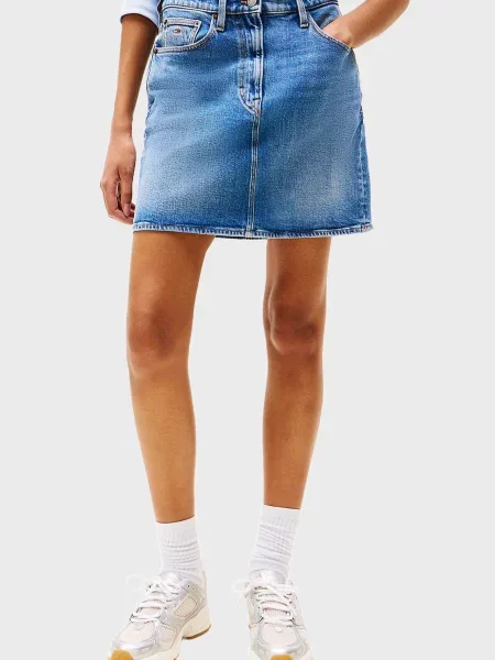Джинсовая юбка Tommy Jeans голубая