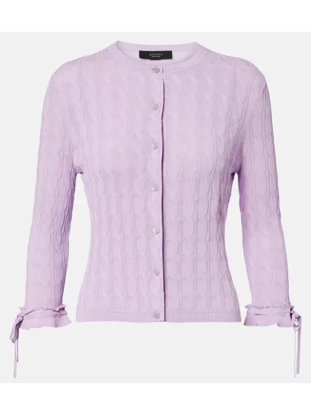 Cardigan Gucci tricotate violet