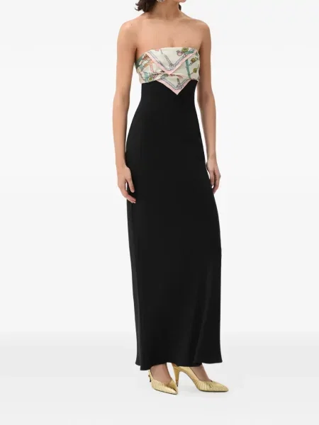 Rochie Versace de mătase fără bretele negru