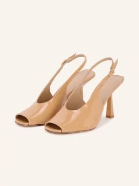 Stuart Weitzman Lodičky S Páskem Přes Patu Val Slingback / zlatá béžová