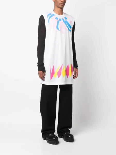 Raštuota ilgas grafika marškiniai Comme Des Garçons Homme Plus balta