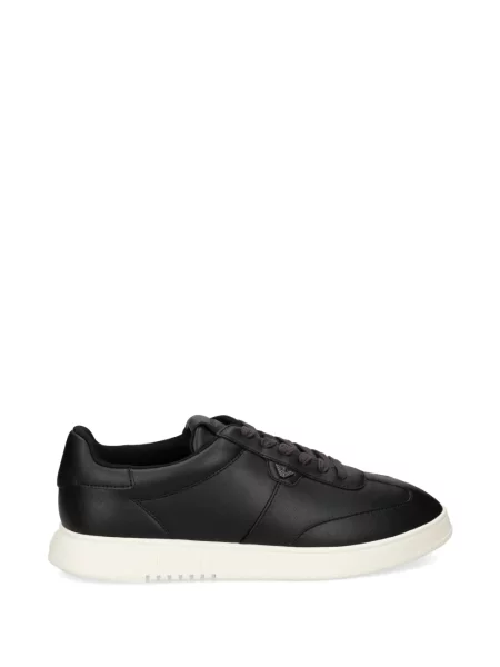 Sneakerși Emporio Armani din piele cu autograf negru