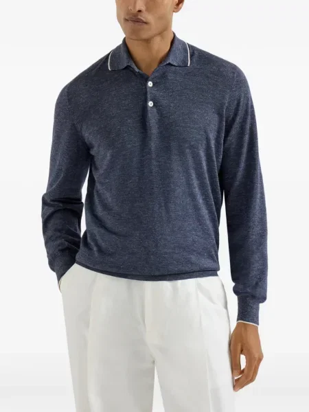 Polo Brunello Cucinelli albastru