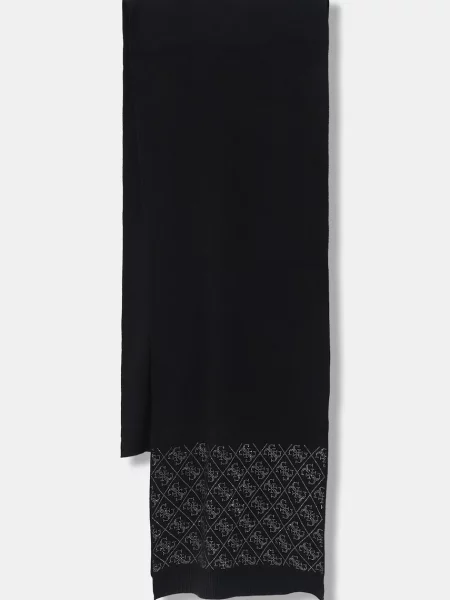 Шал Guess NORA с апликация черно
