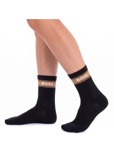 BOSS BLACK 3 db-os zokni szett 3P QS Rib Stripe CC fehér