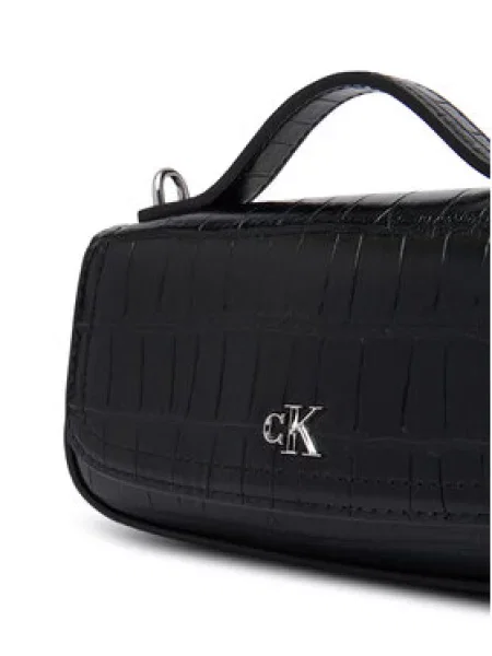 Torbica Calvin Klein Ck Croc Top Handle Bag crna