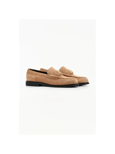 Karl Lagerfeld loafersy zamszowe Mia brązowe