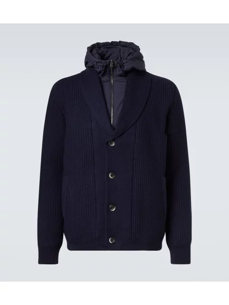 Cardigan Herno de lână albastru