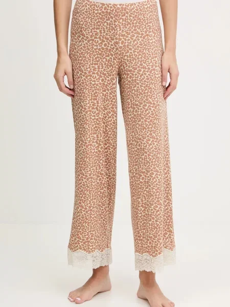 Долнище на пижама United Colors of Benetton бежово