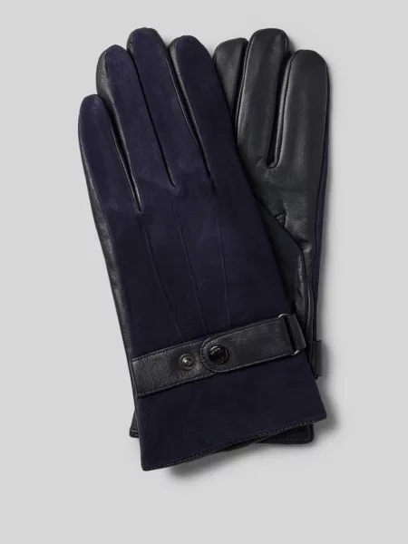 Rękawiczki skórzane ze skóry owczej z patką na zatrzask Joop! Collection