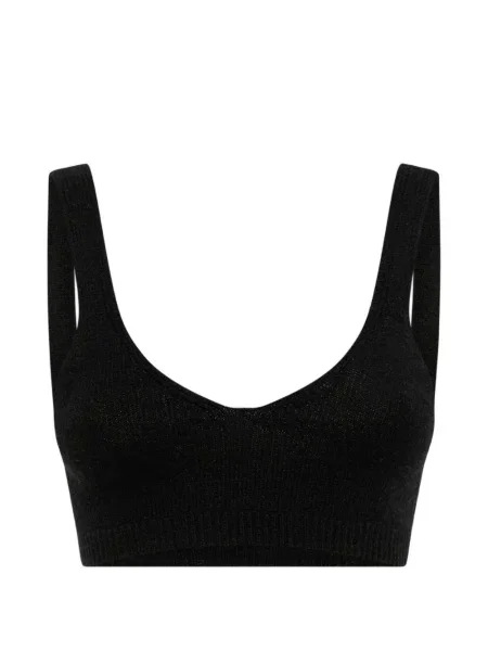 Sutien bralette Laneus fără mâneci tricotate negru