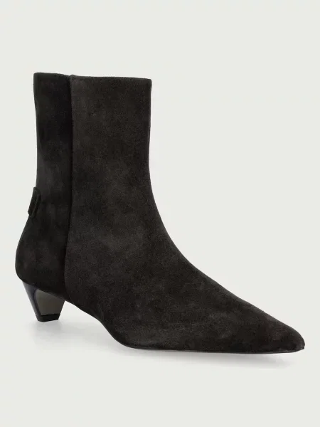 AllSaints botine cu jos pentru femei din piele întoarsă Piper Suede Boot maro