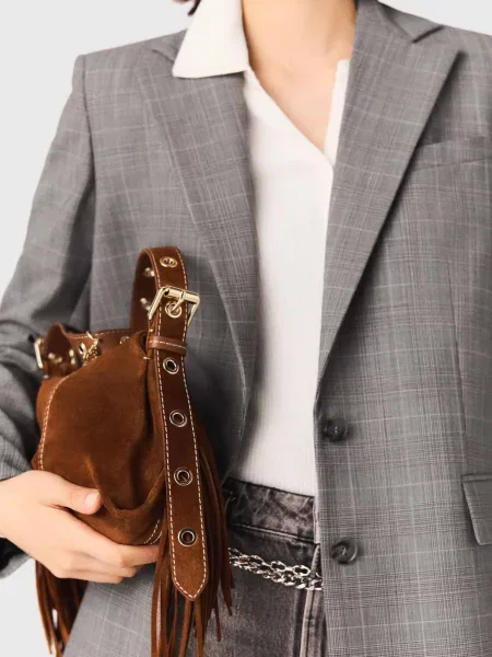 Замшевая сумка Maje