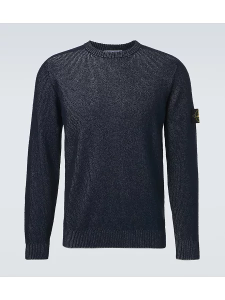 Pulover Stone Island cu strasuri albastru