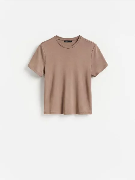 Reserved Tricou cu adaos de cafeniu