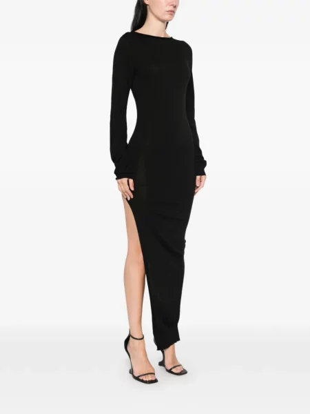 Rochie maxi Rick Owens tricotate negru