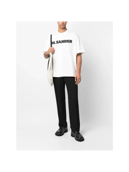 Koszulka Jil Sander z logo biała