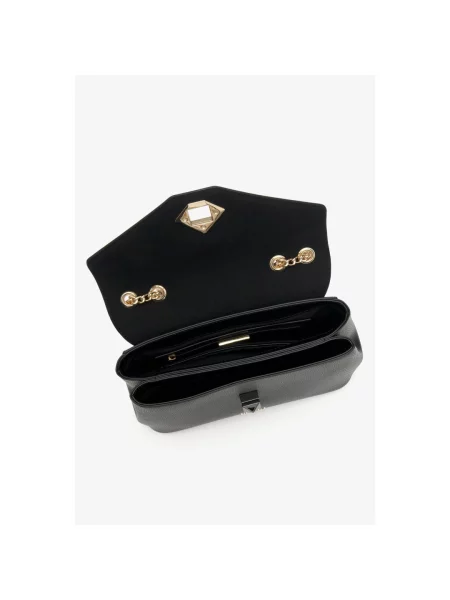 Кожаная сумка на цепочке Cromia черная