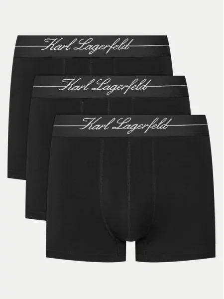 Bokserki KARL LAGERFELD Hotel Karl Lyocell Trunk 3 pary black czarne