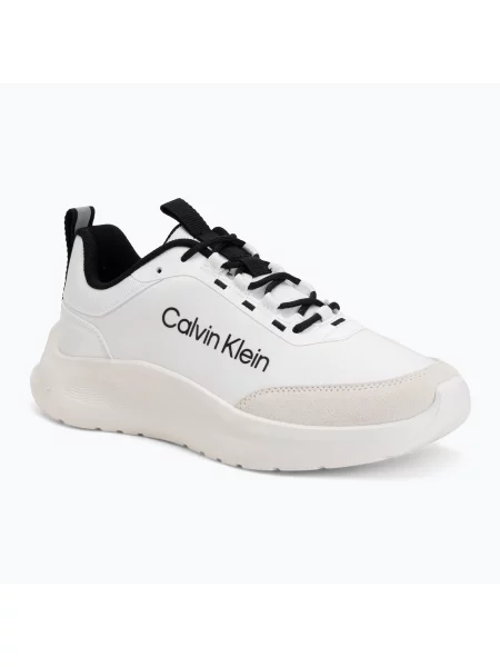 Încălțăminte pentru femei Calvin Klein Light Eva Run Essential LAC Suede bright white/black alb