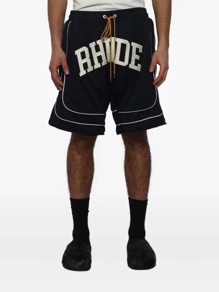 Pantaloni scurți Rhude cu imagine plasă albastru