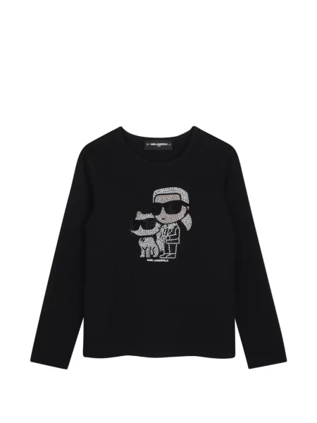 Dětské tričko Karl Lagerfeld černé