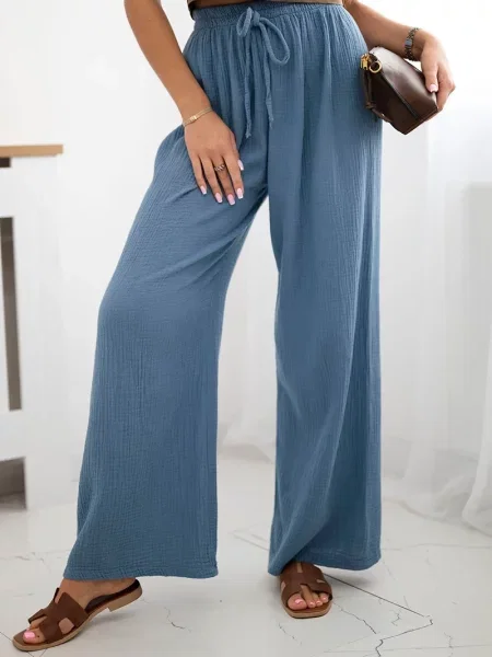 Pantaloni Kesi Włoski din muselină