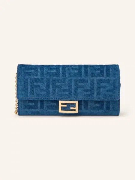 Fendi Peněženka Na Zavěšení / zlatá modrá