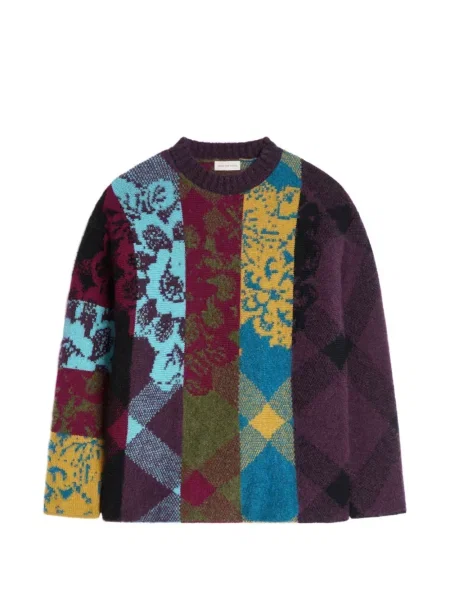 Pulover Dries Van Noten de lână violet