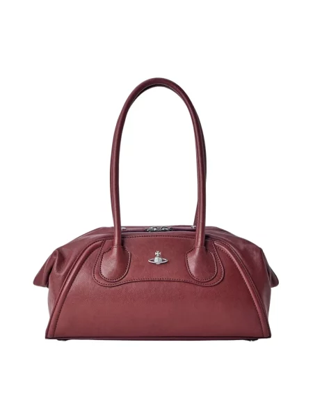 Torebka Vivienne Westwood skórzana z logo brązowa