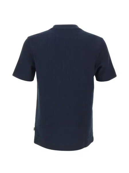Kockás jacquard póló Boss kék
