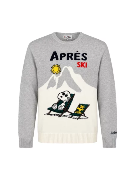 Sweter Mc2 Saint Barth wełniany szary