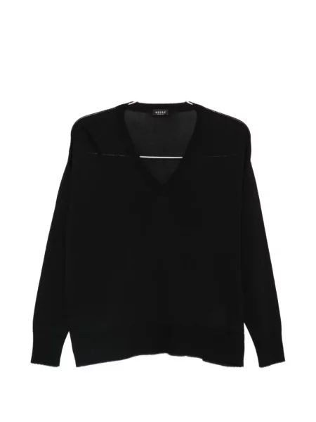 Top Neera z dekoltem w serek czarny