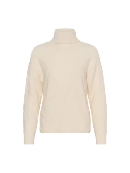 Dzianinowy sweter Cream biały