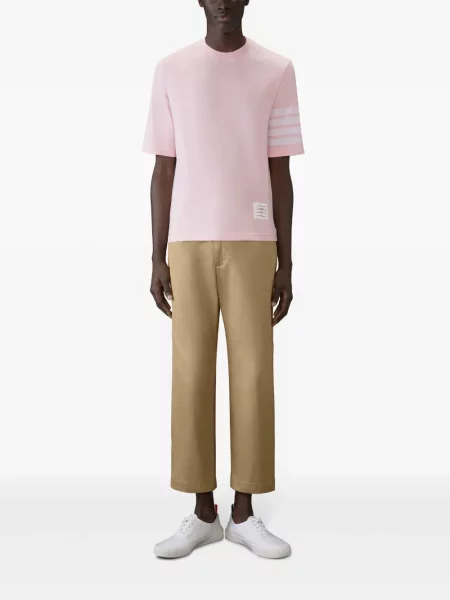 Koszulka Thom Browne w paski różowa