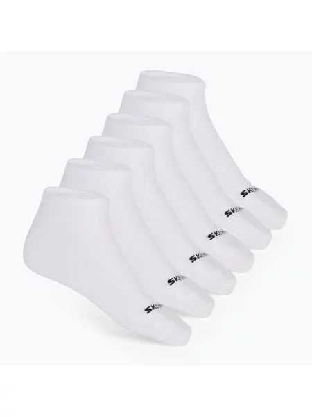 Мъжки чорапи SKECHERS Non Terry Low Cut 6 чифта white traditional бяло
