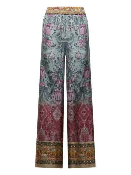 Pantaloni Pierre-louis Mascia cu model floral albastru