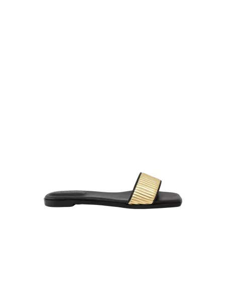 Klapki Simkhai skórzane bez obcasa czarne