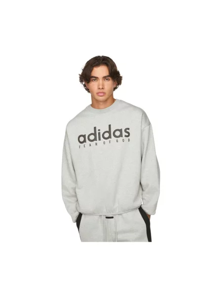 Bluzka z długim rękawem Adidas szara