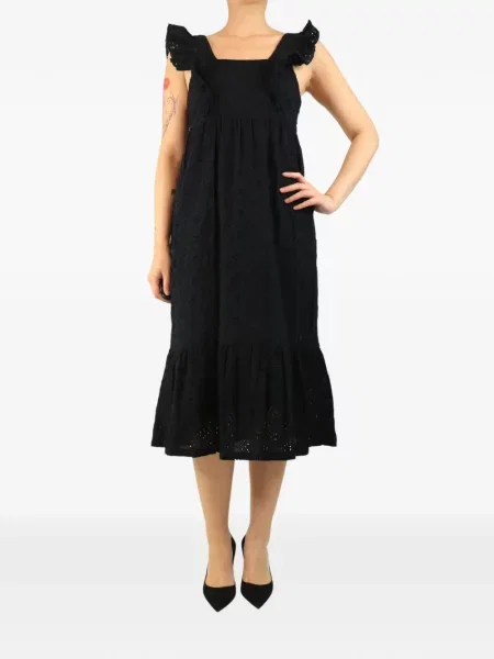 Rochie midi Ba&sh cu broderie negru