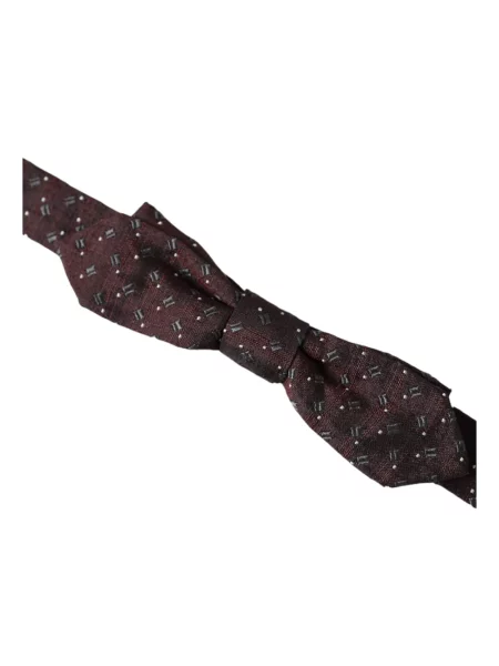 Jedwabny krawat Dolce And Gabbana brązowy
