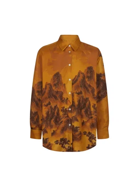 Jedwabna koszula Act N°1 żółta