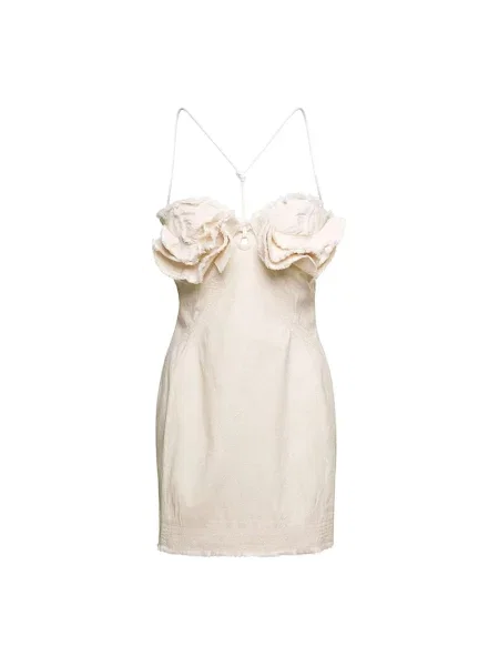 Sukienka jeansowa Jacquemus biała