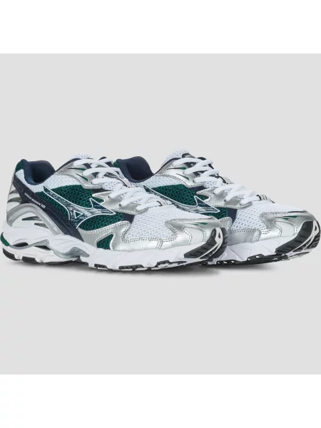 Běžecké boty Mizuno Wave Rider 10 white/baritone blue/deep teal bílé