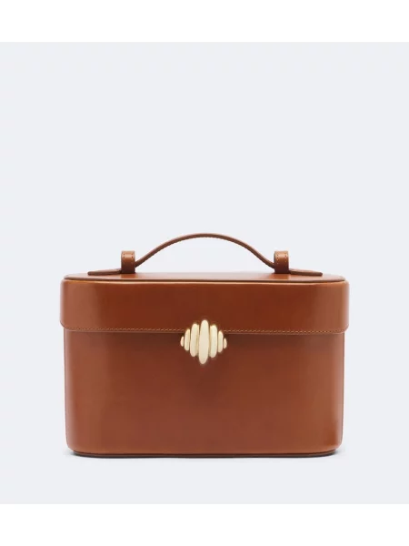 Geantă Aquazzura din piele maro