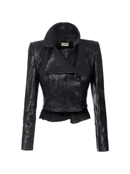 Geanta de piele Elisabetta Franchi negru